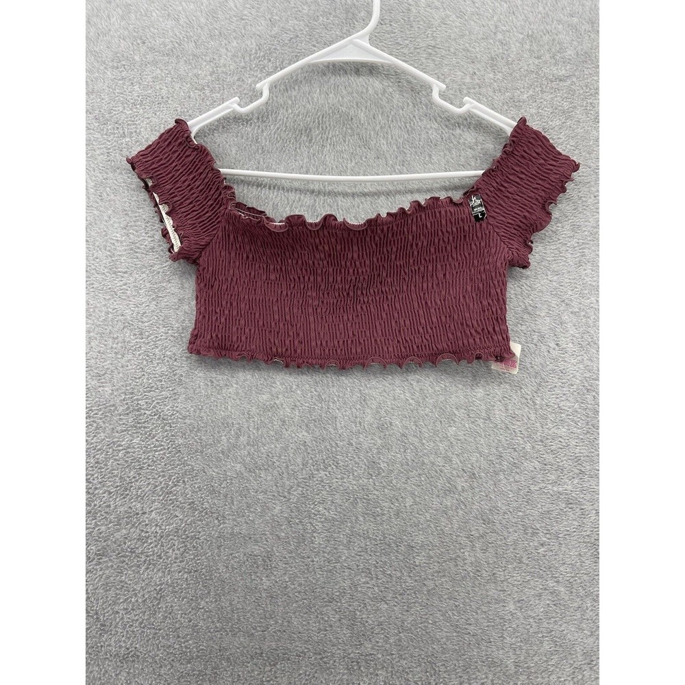Pink Victoria's Secret Swim Top Ruched Mauve Pink Size Large off Shoulder